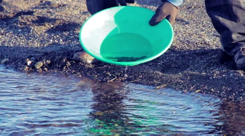 Prospector Gold Panning Video stock 40711676
