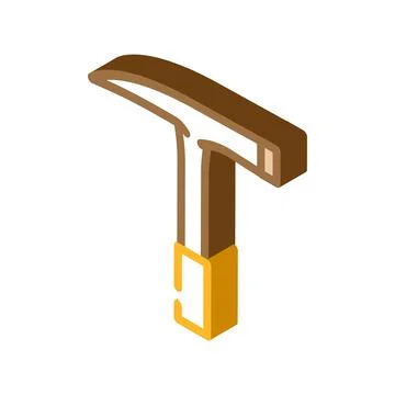 Hammer Icon On Transparent Background Stock Illustration