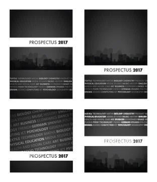 Prospectus 2017 black group Stock Illustration
