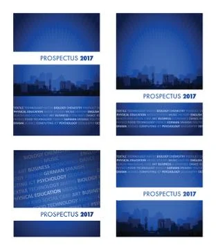 Prospectus 2017 blue group Stock-Illustration