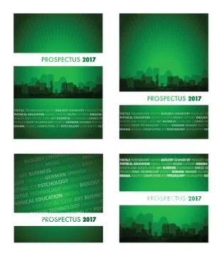 Prospectus 2017 green group Stock-Illustration