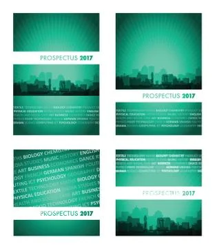 Prospectus 2017 green group Illustrazione stock