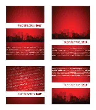 Prospectus 2017 red group 스톡 일러스트