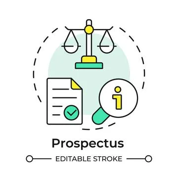 Prospectus multi color concept icon Stock Illustration