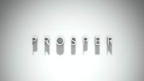 Prosper 3D title animation with shadows on a white background Stock Footage 297799273