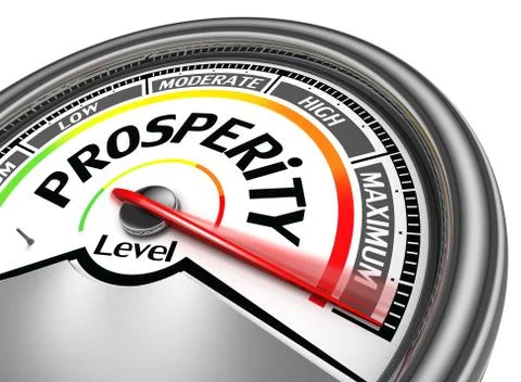 Prosperity conceptual meter Stock Illustration
