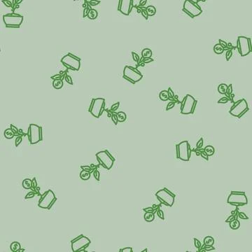 Prosperity success life line vector seamless pattern Stock Illustration