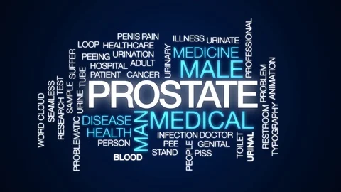 Prostate animated word cloud. Kinetic typography. Stock Footage 107272995