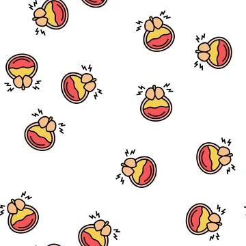 Prostate blocking urine canal vector seamless pattern Illustrazione stock