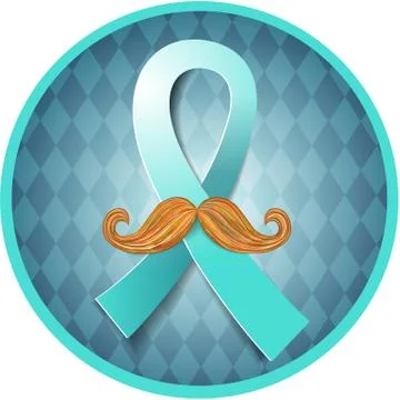 Prostate cancer blue Stock Illustration