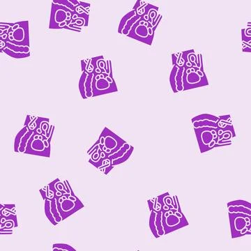 Prostate cancer glyph seamless pattern Stock Illustration