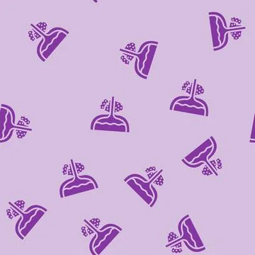 Prostate cancer glyph vector seamless pattern Stock Illustration