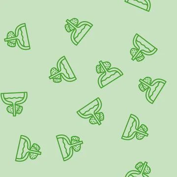 Prostate cancer line vector seamless pattern Stock Illustration