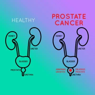Prostate Cancer vector logo icon illustration Stock Illustration