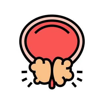 Prostate disease color icon vector illustration 스톡 일러스트