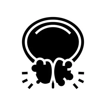 Prostate disease glyph icon vector illustration Illustrazione stock