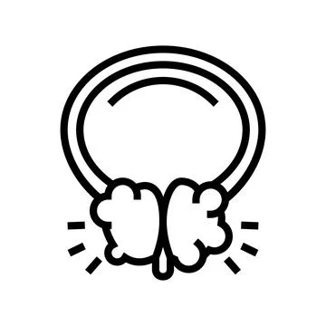 Prostate disease line icon vector illustration Illustrazione stock