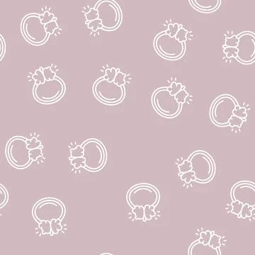 Prostate disease line seamless pattern Illustrazione stock