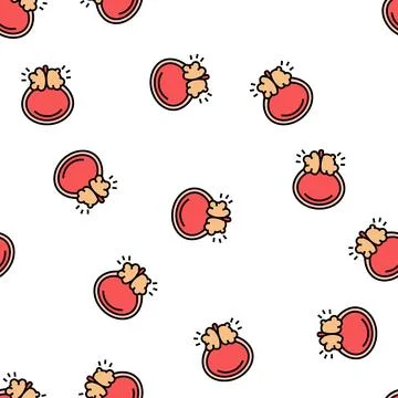 Prostate disease vector seamless pattern Illustrazione stock