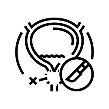 Prostatectomy urology line icon vector illustration 스톡 일러스트