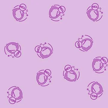Prostatectomy urology line seamless pattern 스톡 일러스트