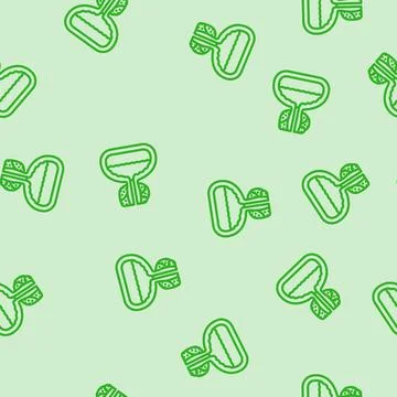 Prostatectomy urology line vector seamless pattern Stock Illustration