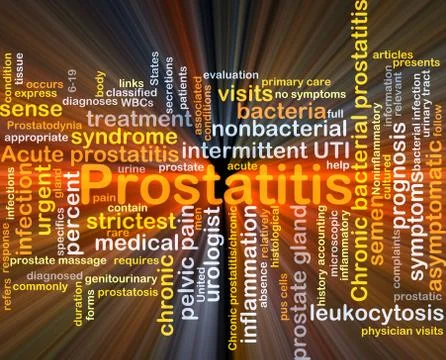 Prostatitis background concept glowing Stock Illustration