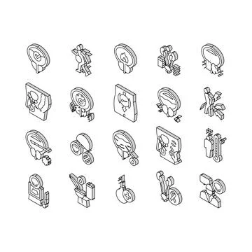 Prostatitis Disease Collection isometric icons set vector Stock Illustration