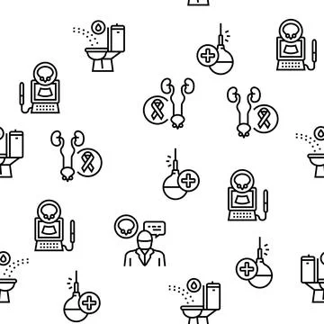 Prostatitis Disease Vector Seamless Pattern Stock Illustration