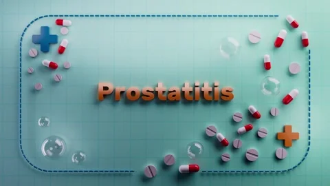 “Prostatitis” glows on a clean medical interface Stock Footage 314374085