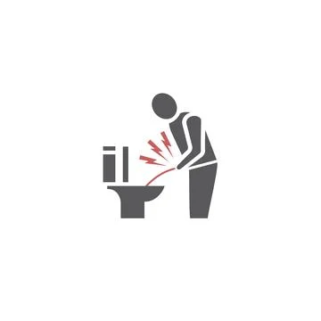 Prostatitis icon. Vector signs for web graphics Stock Illustration