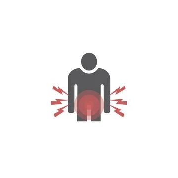 Prostatitis icon. Vector signs for web graphics Stock Illustration