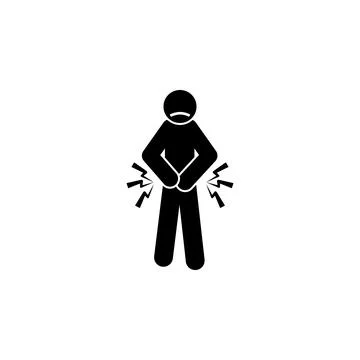 Prostatitis, pain icon. Element of human pain icon for mobile concept and web 스톡 일러스트