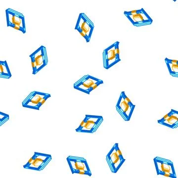 Prostheses 3d printing isometric icon seamless pattern Illustrazione stock