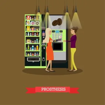 Prosthesis concept vector illustration in flat style Stock Illustration