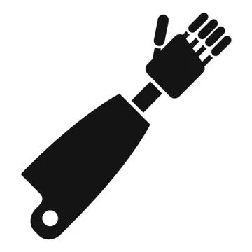 Prosthesis hand icon, simple style Illustrazione stock