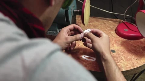 Prosthesis for hands. Assembly of a prosthetic hand in the garage Stock Footage 171884415