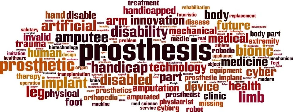 Prosthesis word cloud 스톡 일러스트