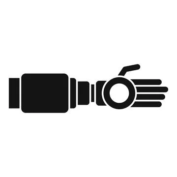 Prosthetic arm icon, simple style Illustrazione stock