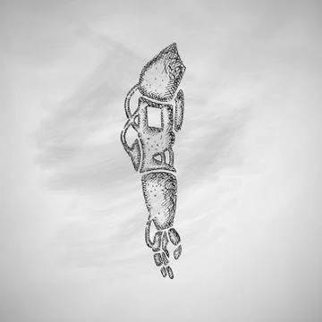 Prosthetic icon Illustrazione stock