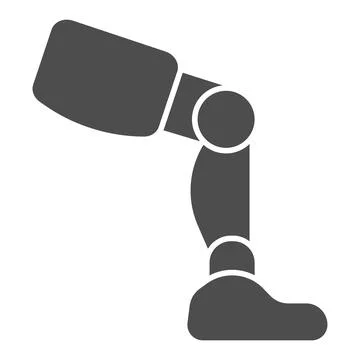Prosthetic leg solid icon, limb prosthetics concept, prosthesis leg sign on イラスト素材