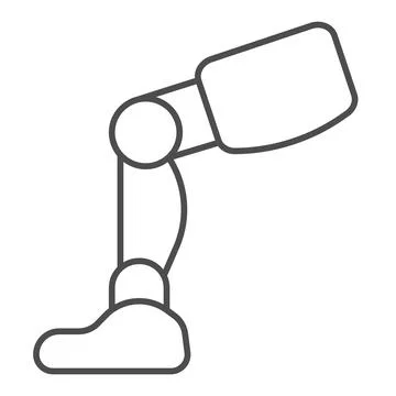 Prosthetic leg thin line icon, limb prosthetics concept, prosthesis leg sign on Illustrazione stock