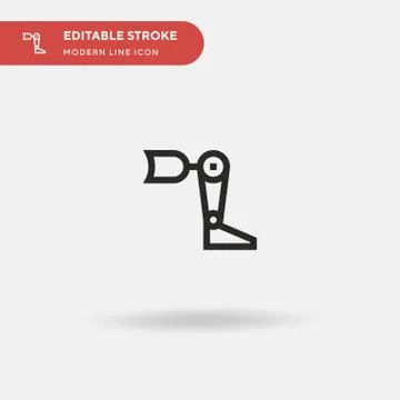 Prosthetic Simple vector icon. Illustration symbol design template for web mo Illustrazione stock