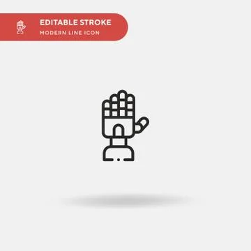 Prosthetic Simple vector icon. Illustration symbol design template for web mo Illustrazione stock