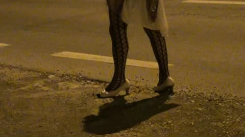 Prostitute in the street Stock Footage 11356704