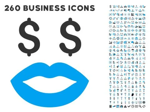 Prostitution Smiley Icon with Flat Vector Set Ilustración de archivo