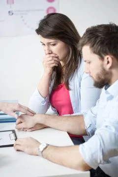 Prostrate infertile couple Stock Photos