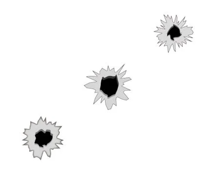 Prostrelyanny hole of weapons Stock Illustration
