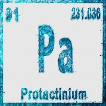 Protactinium Chemical Element Blue on White Stock Illustration