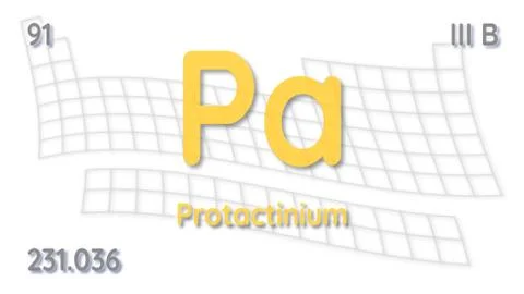 Protactinium chemical element  physics and chemistry illustration backdrop 스톡 일러스트